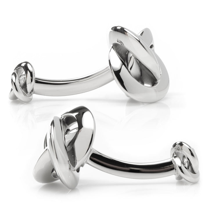 Double Ended Silver Knot Cufflinks Image 2