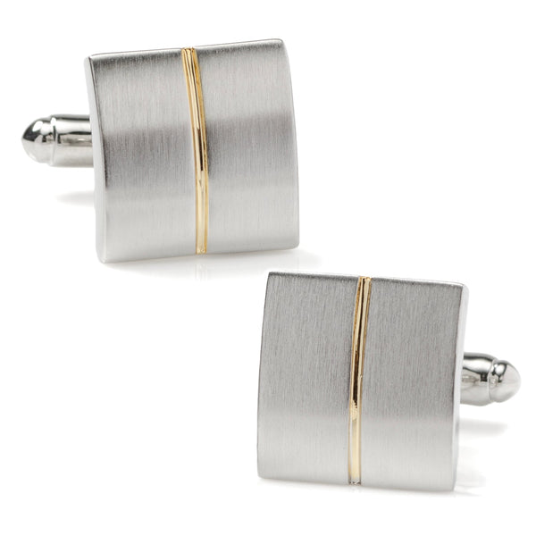 Divided Two Tone Square Cufflinks Image 1