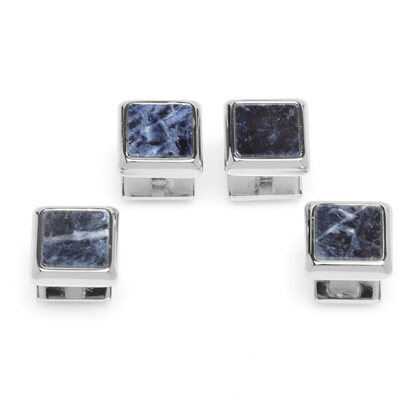 Silver and Sodalite JFK Presidential Studs Image 1