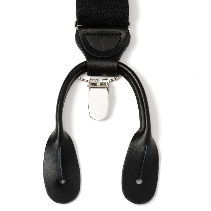 Black Clip/Button Suspenders Image 4