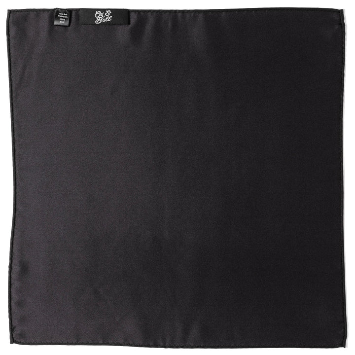 Black Silk Pocket Square Image 4