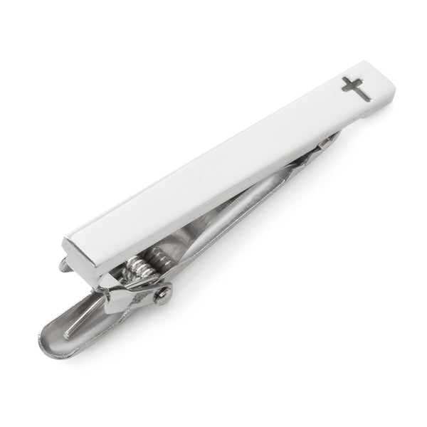 Cross Cutout Stainless Steel Tie Clip Image 1