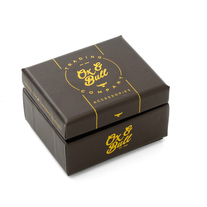 Custom Engraved Gold Plated Block Cufflinks Packaging Image