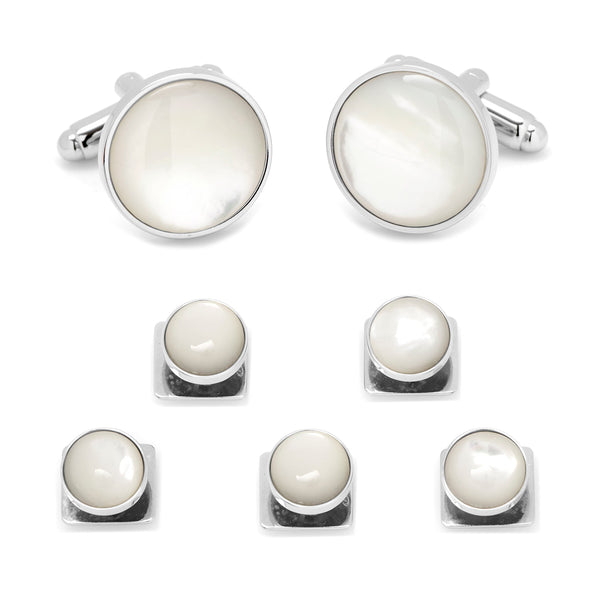 Silver and Mother of Pearl 5-Stud Set Image 1