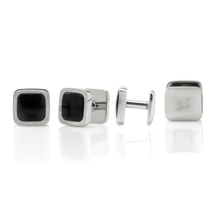 Ox and Bull - Onyx Cushion Stainless Steel Studs Image 2