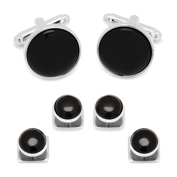 Silver and Onyx Stud Set Image 1
