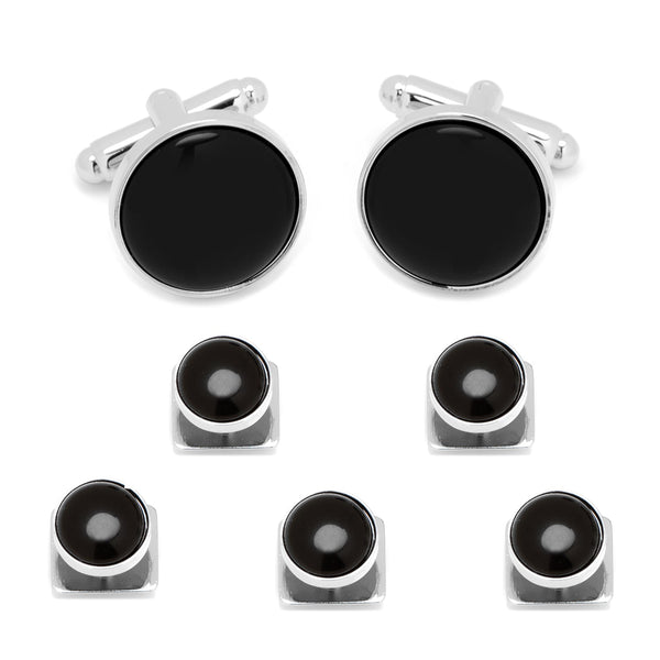 Silver and Onyx 5-Stud Set Image 1