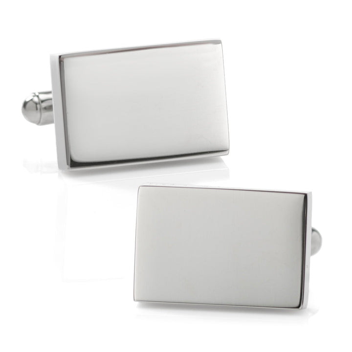 Engravable Rectangle Cufflinks and Tie Bar Gift Set Image 3