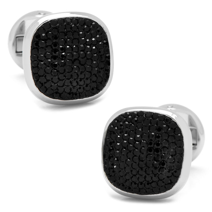Mixed Pave Crystal and Onyx Stud Set Image 5