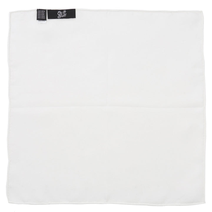 White Silk Pocket Square Image 2