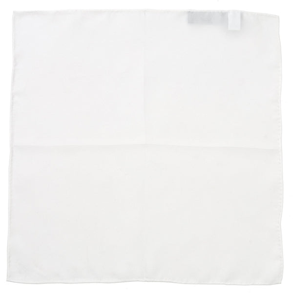 White Silk Pocket Square Image 1