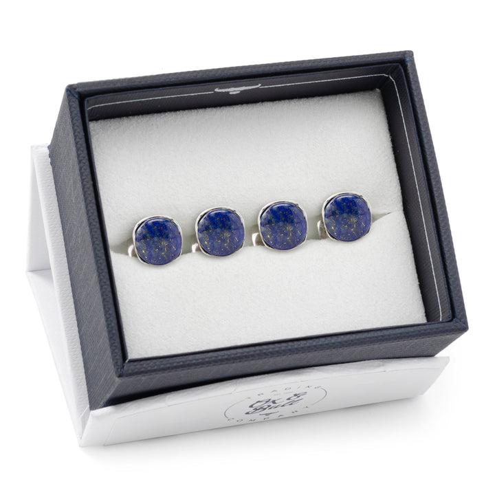 Sterling Silver Classic Formal Lapis Studs Image 5
