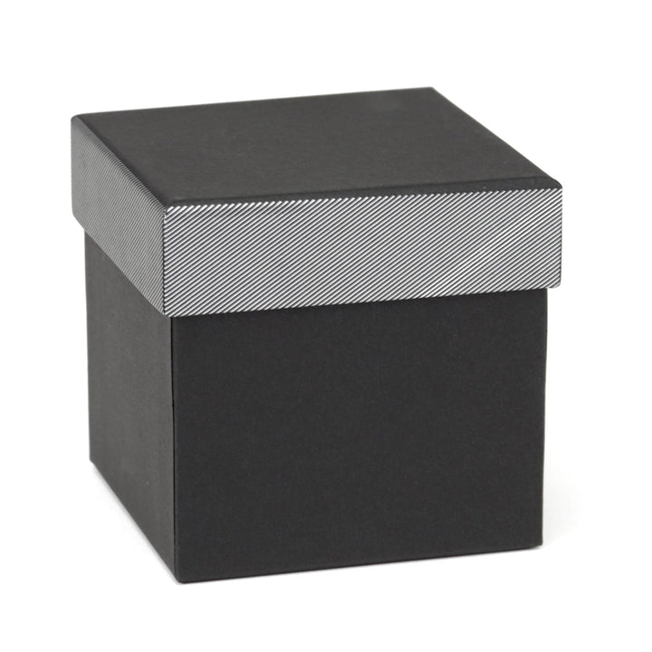 Black Floral Tie and Pocket Square Gift Set Packaging Image