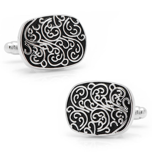 Silver Filigree Cufflinks Image 1