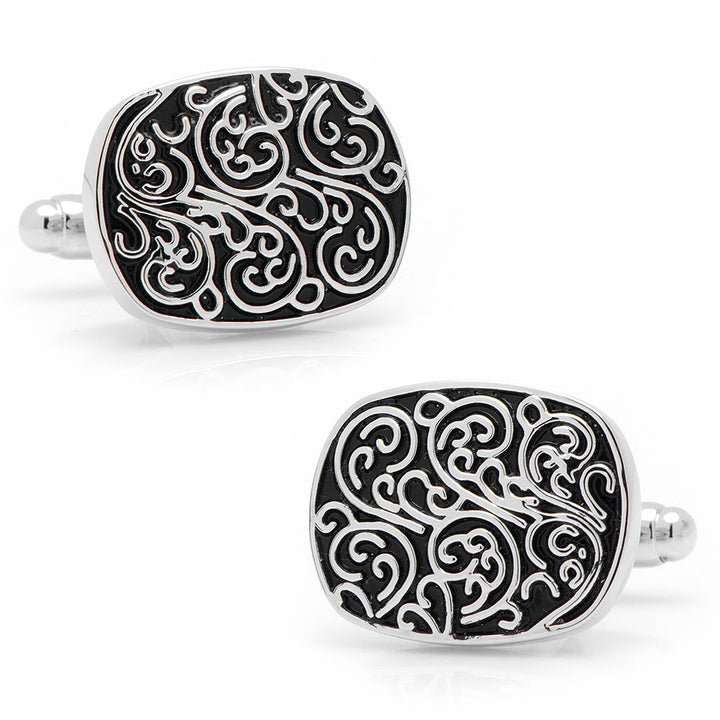 Silver Filigree Cufflinks Image 1