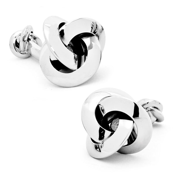 Double Ended Silver Knot Cufflinks Image 1
