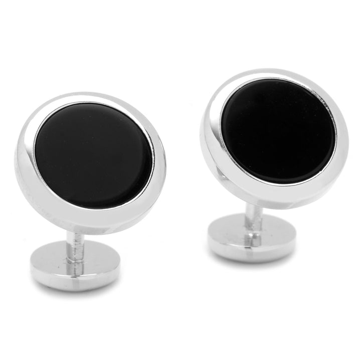 Double Sided Onyx Round Beveled Stud Set Image 4