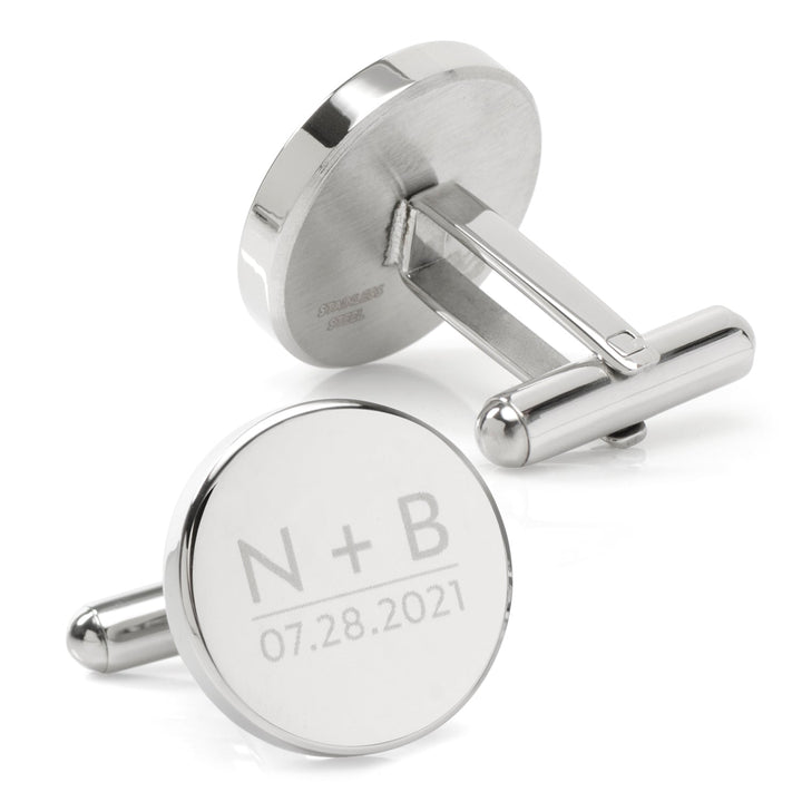 Custom Clock Engravable Cufflinks Image 3