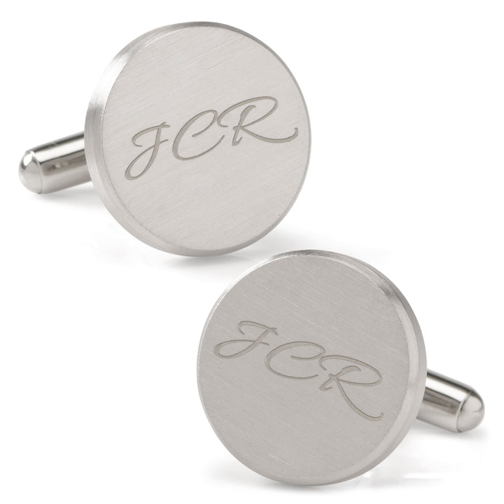 Brushed Stainless Steel Cufflinks Image 4