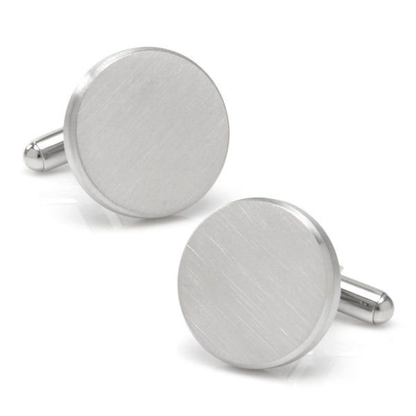 Brushed Stainless Steel Cufflinks Image 1