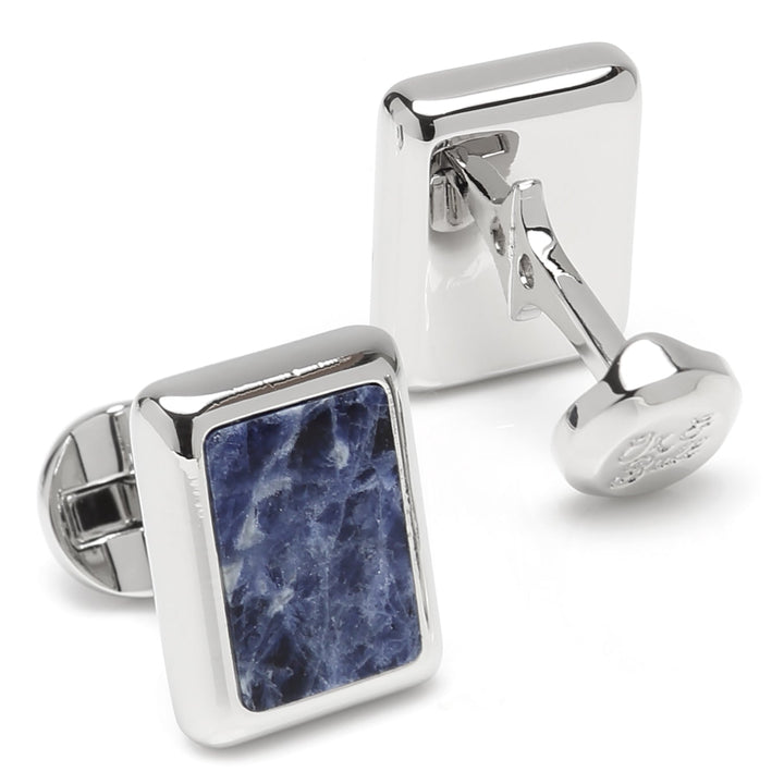 Silver and Sodalite JFK Presidential Cufflinks Image 2