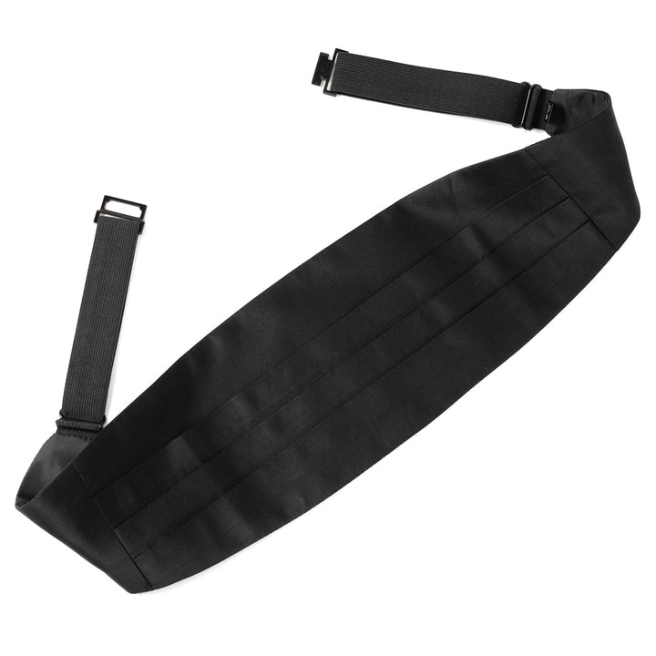 Black Silk Cummerbund and Bowtie Set Image 5