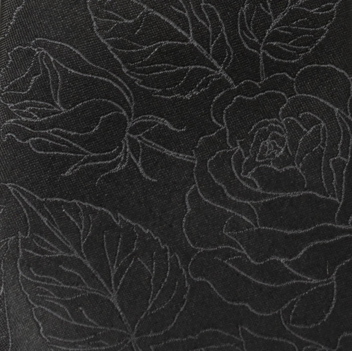 Black Floral Men's Tie Image 4