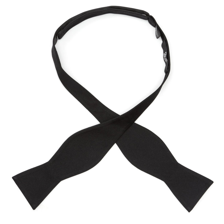 Black Self Tie Bow Tie Image 3