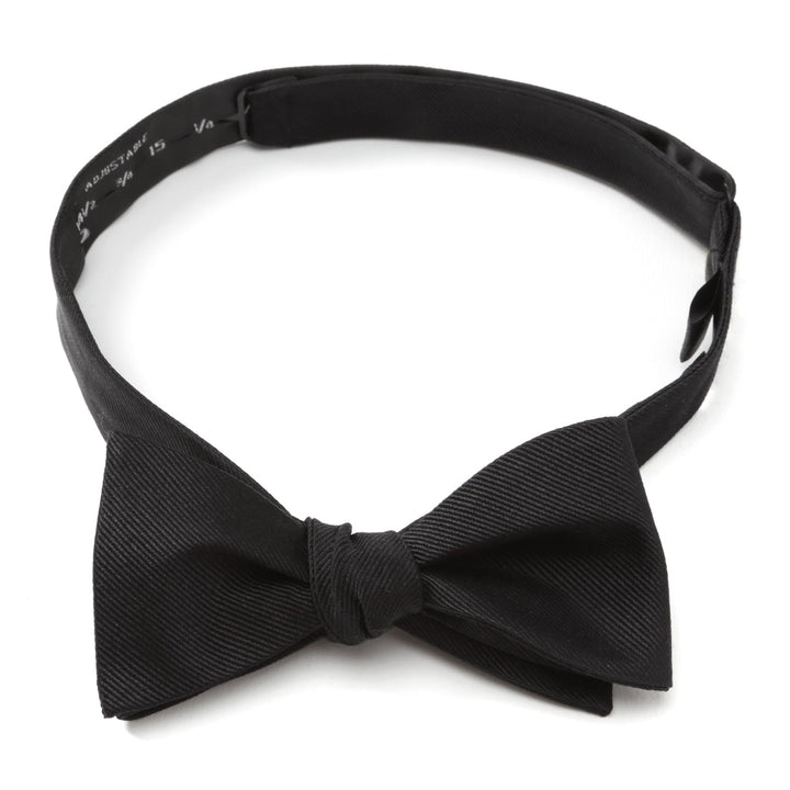 Black Self Tie Bow Tie Image 6