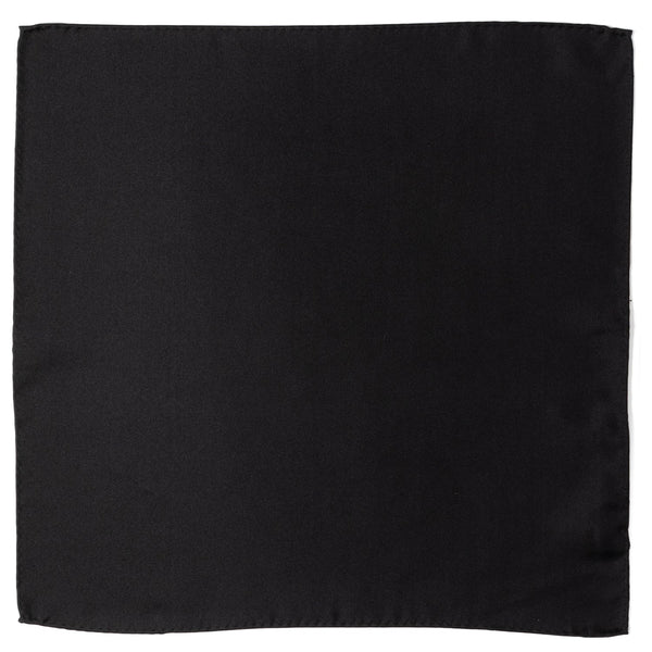 Black Silk Pocket Square Image 1