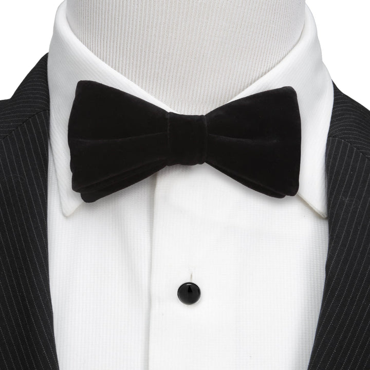 Black Velvet Bow Tie Image 2