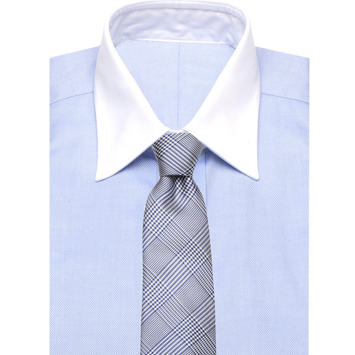Blue Glen Plaid Silk Tie Image 7