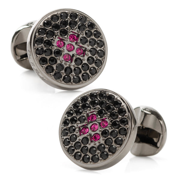 Crystal Button Pave Cufflinks Image 1