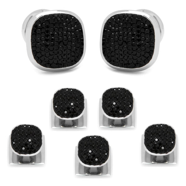 Stainless Steel Black Pave Crystal Stud Set Image 1