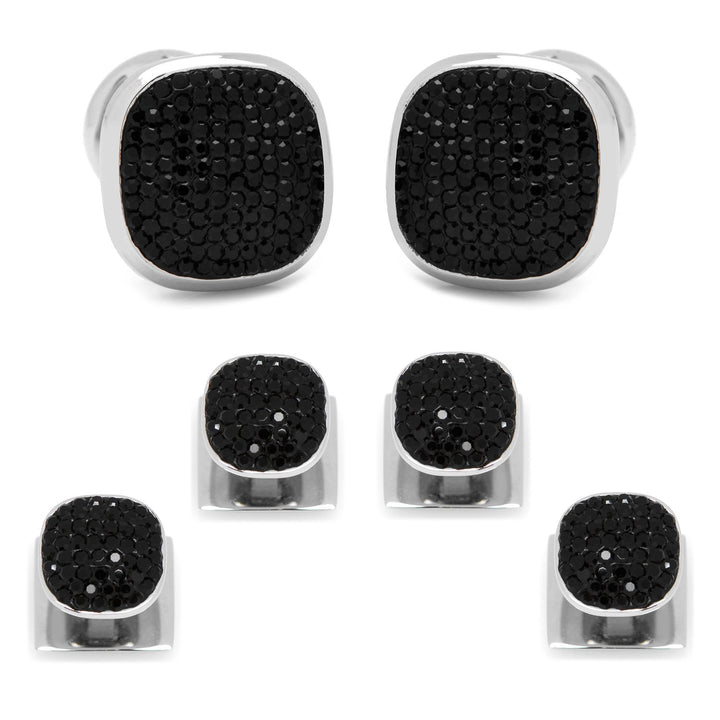 Stainless Steel Black Pave Crystal Stud Set Image 1