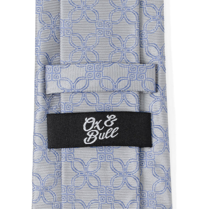 Gray Blue Art Deco Men's Tie Image 5