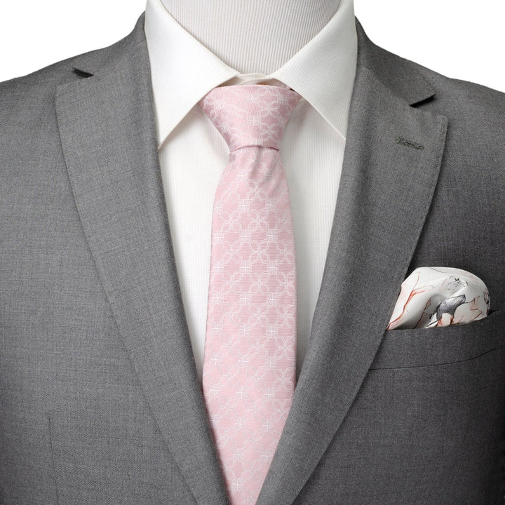 Pink Art Deco Men's Tie
 Image 2