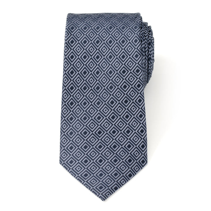 Navy Patterned Men's Tie Image 3