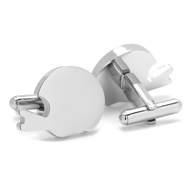 Stainless Steel Engravable Football Helmet Cufflinks Image 2