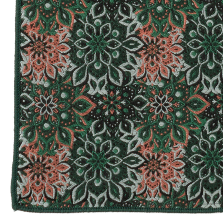 Green Floral Pocket Square Image 4