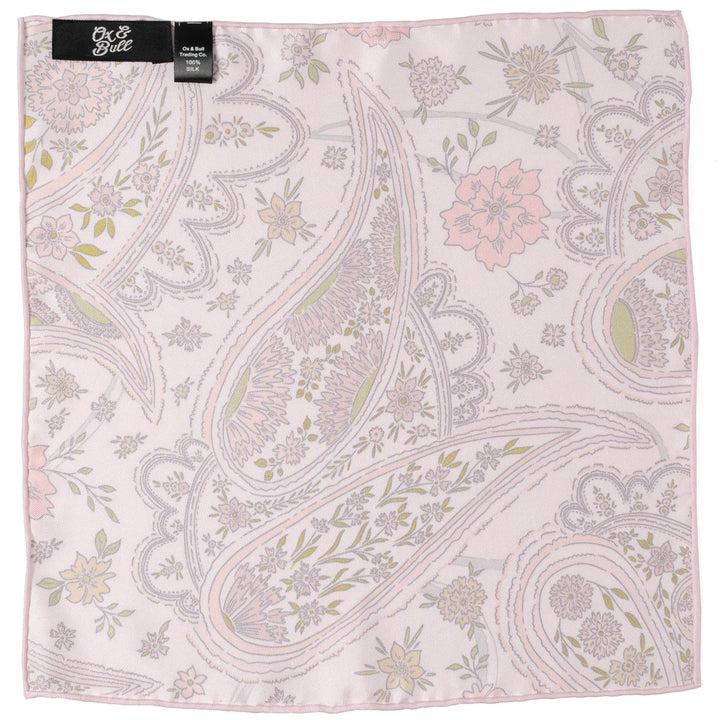 Floral Blush Paisley Pocket Square Image 3