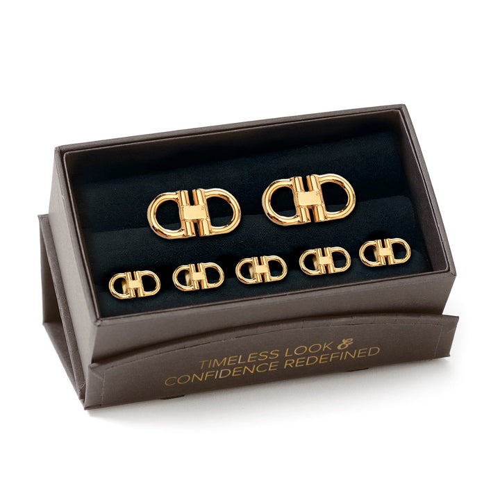 Horse Bit Gold Stainless Steel Stud Set Image 7