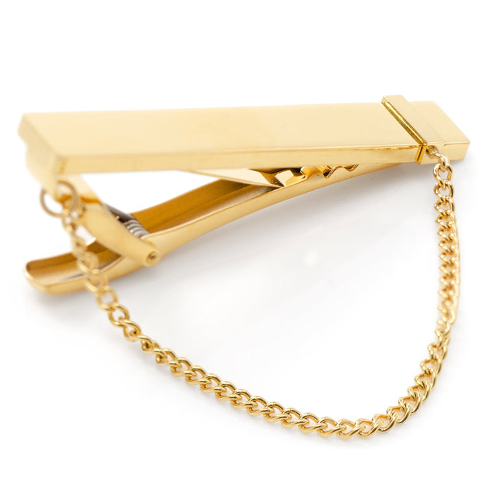 Stainless Gold Chain Tie Clip Image 6
