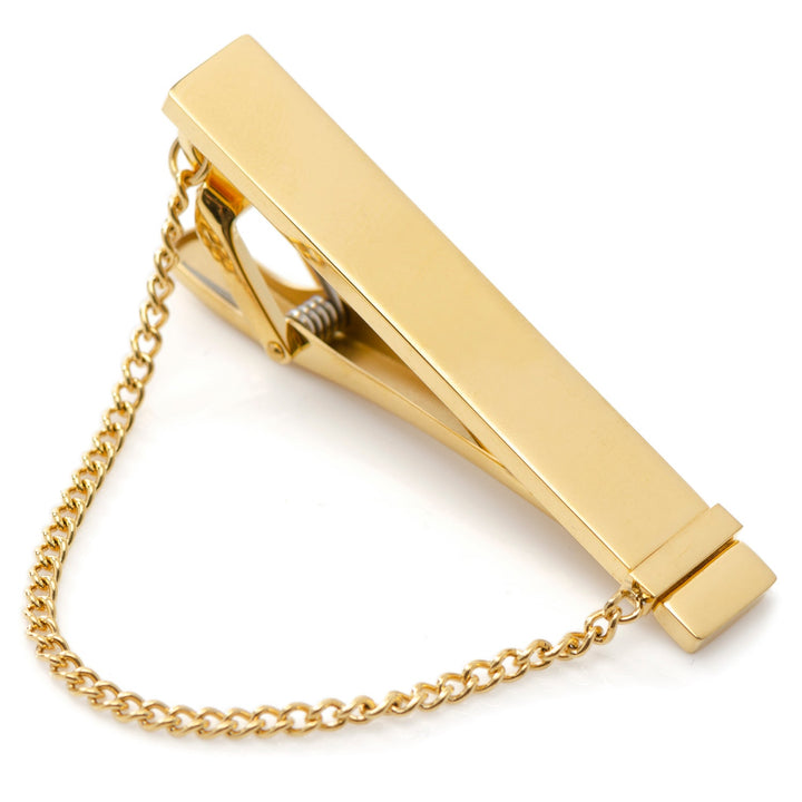 Stainless Steel Gold Chain Tie Clip - Main Image