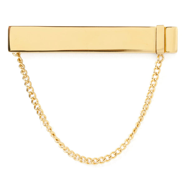 Stainless Gold Chain Tie Clip Image 1