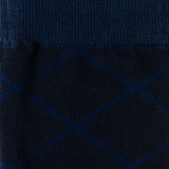 Grid Navy Men's Socks Image 3