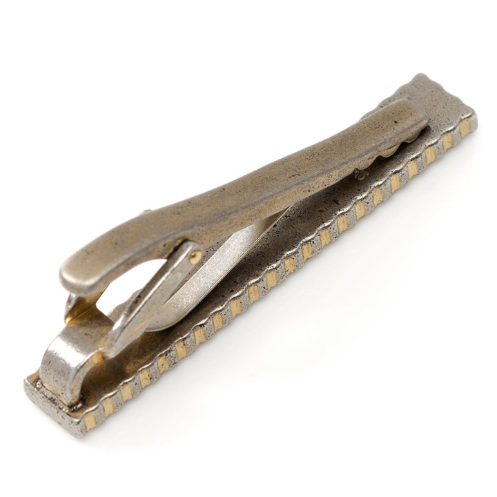 Antique Gold Herringbone Tie Clip Image 3