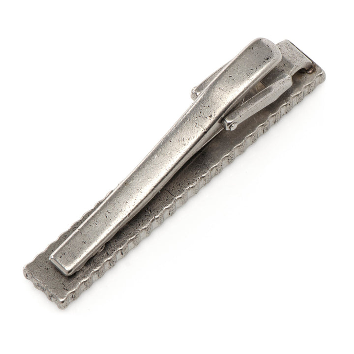 Antique Silver Herringbone Tie Clip Image 3