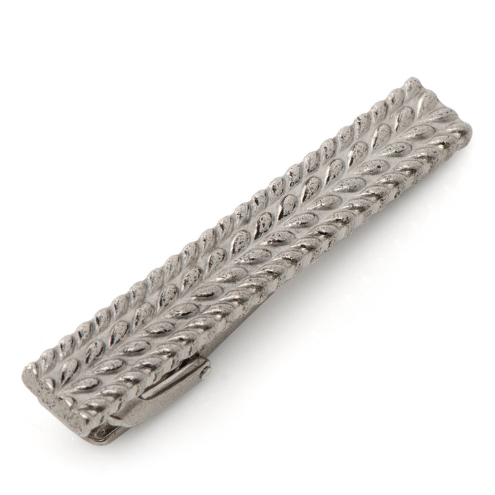 Antique Silver Herringbone Tie Clip Image 1