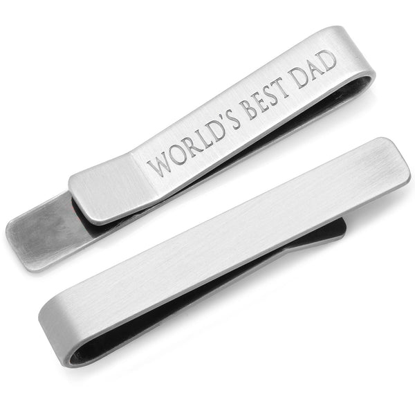 "World's Best Dad" Hidden Message Tie Bar Image 1